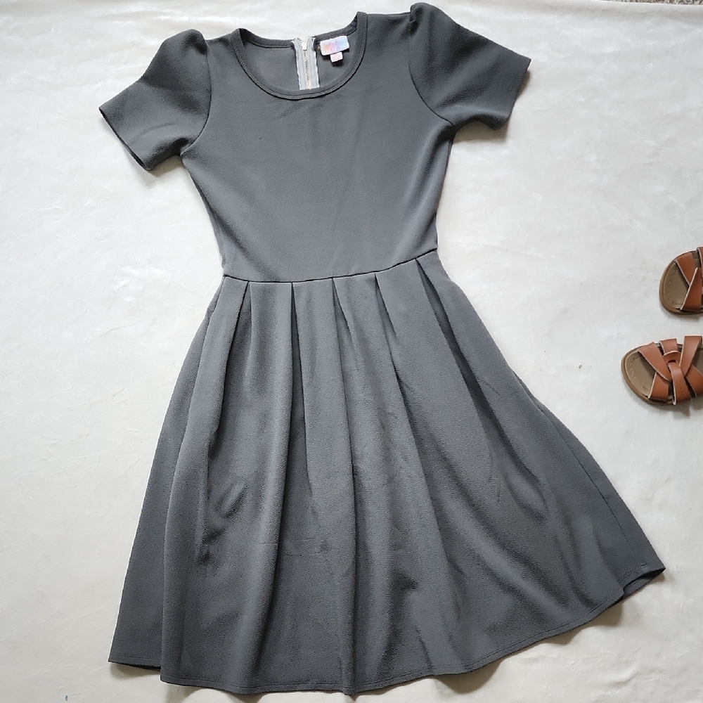 LulaRoe FIT & FLARE Short Sleeve Midi Dress